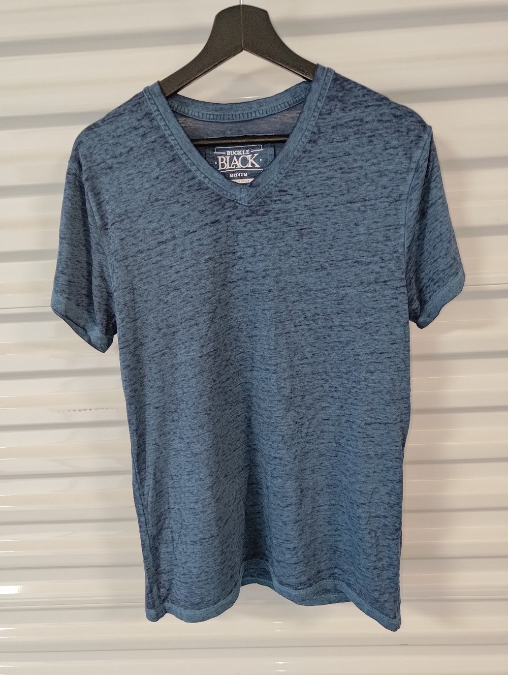 Buckle Black men's short-sleeve V-neck Blue Heather Short Sleeve T-Shirt M